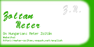 zoltan meter business card